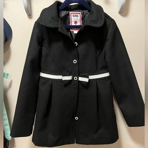 Gymboree Olivia the pig girls dress coat , peacoat size medium 7/8